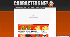 Desktop Screenshot of characters.net
